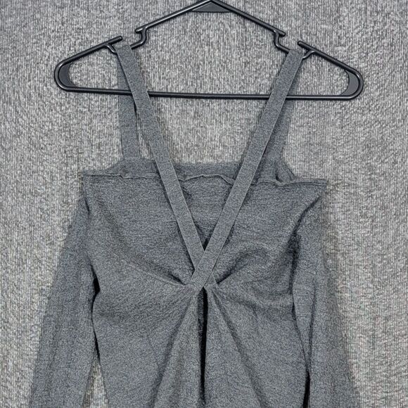 Theyskens Theory Sweater Womens XS* Gray Cashmere Silk Blend Off Shoulder Straps - Picture 7 of 11